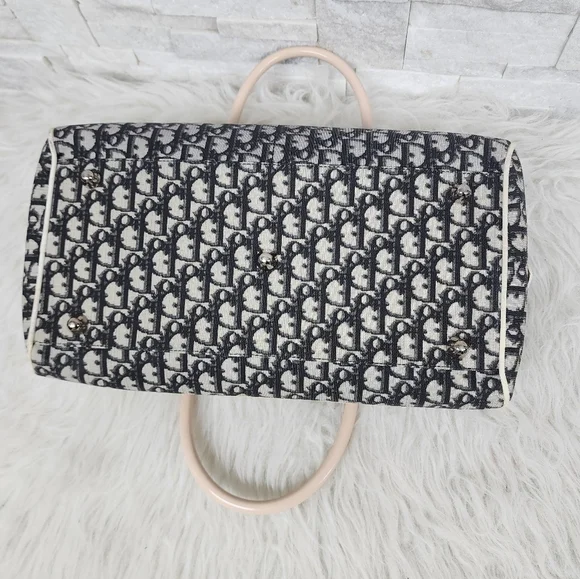 Auth Christian Dior Boston Bowling bag Diorissimo Girly Chic#1 Trotter Bag - Picture 7 of 13